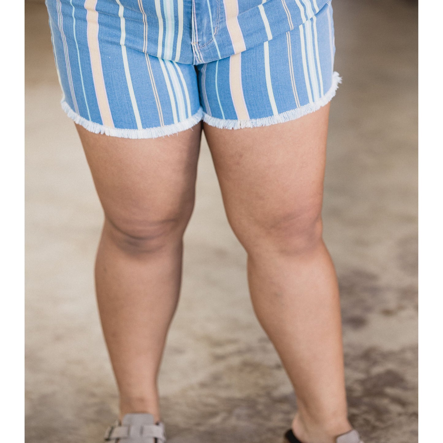 Judy Blue - Beach Striped Shorts
