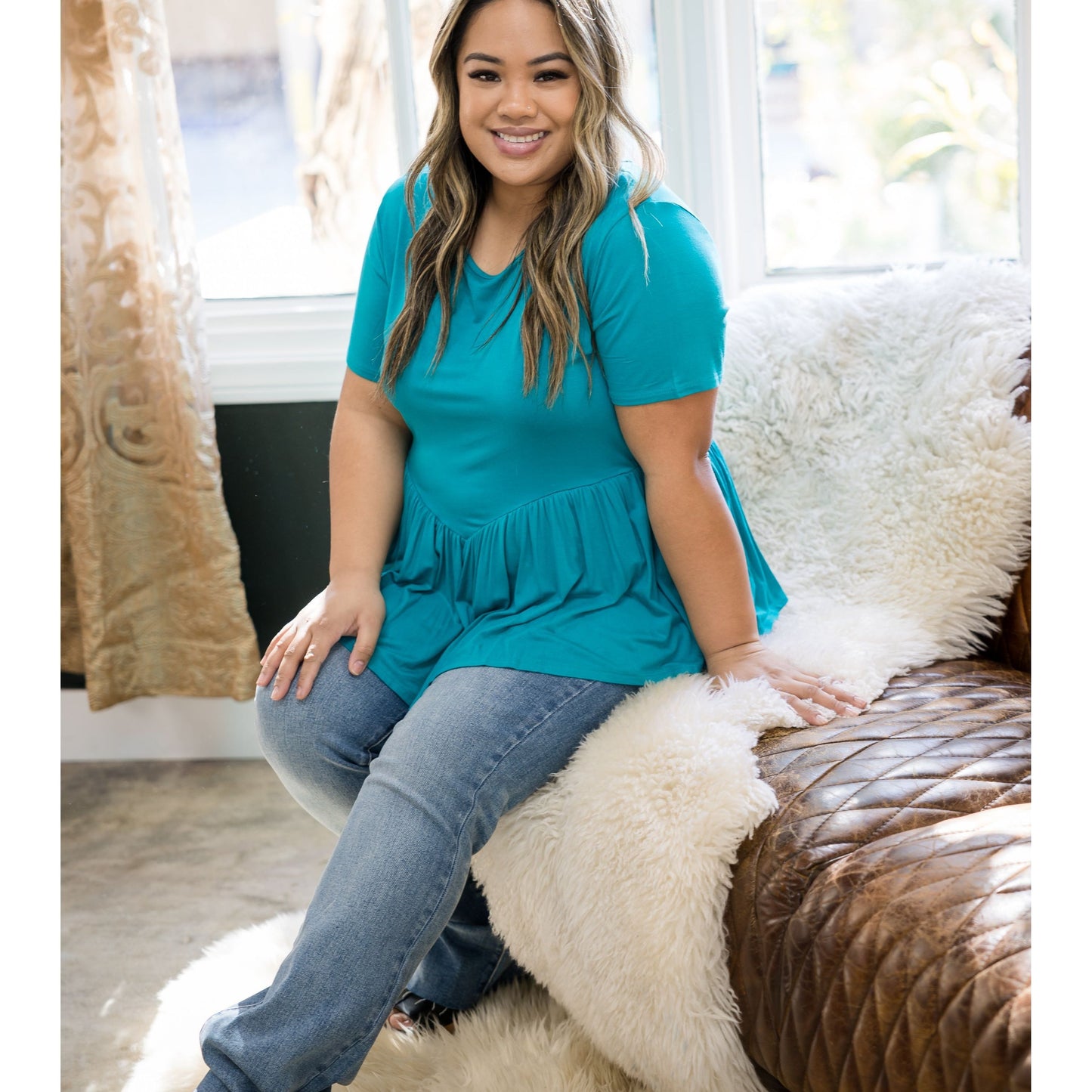 Lost Without You - Jade Peplum