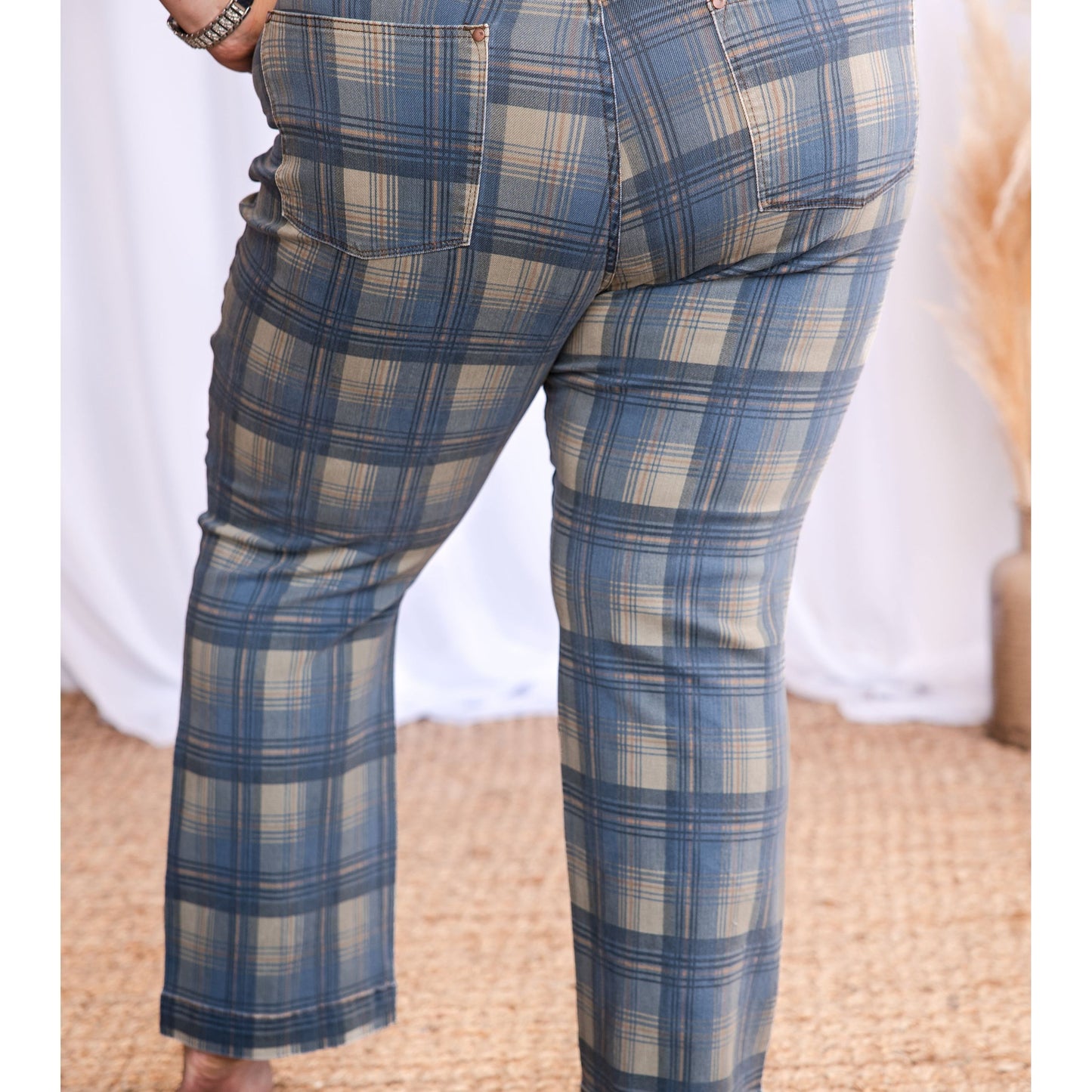Perfectly Plaid - Judy Blue Straight Leg
