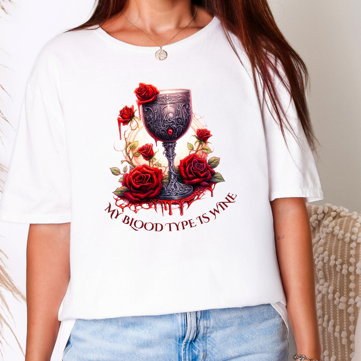 Wine Blood Type Graphic Tee