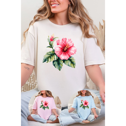 Hibiscus Graphic Tee