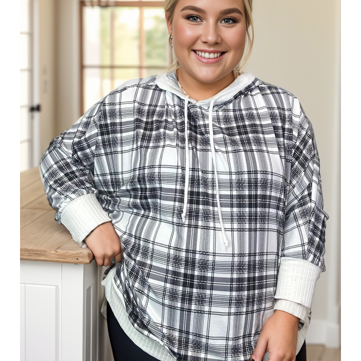 Check Me Out 3/4 Sleeve Hoodie