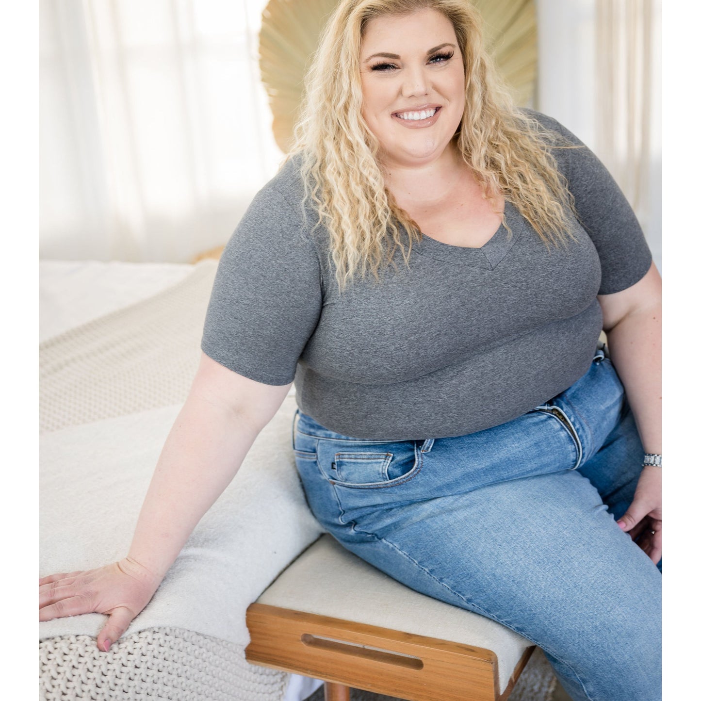 All Put Together - Charcoal Bodysuit