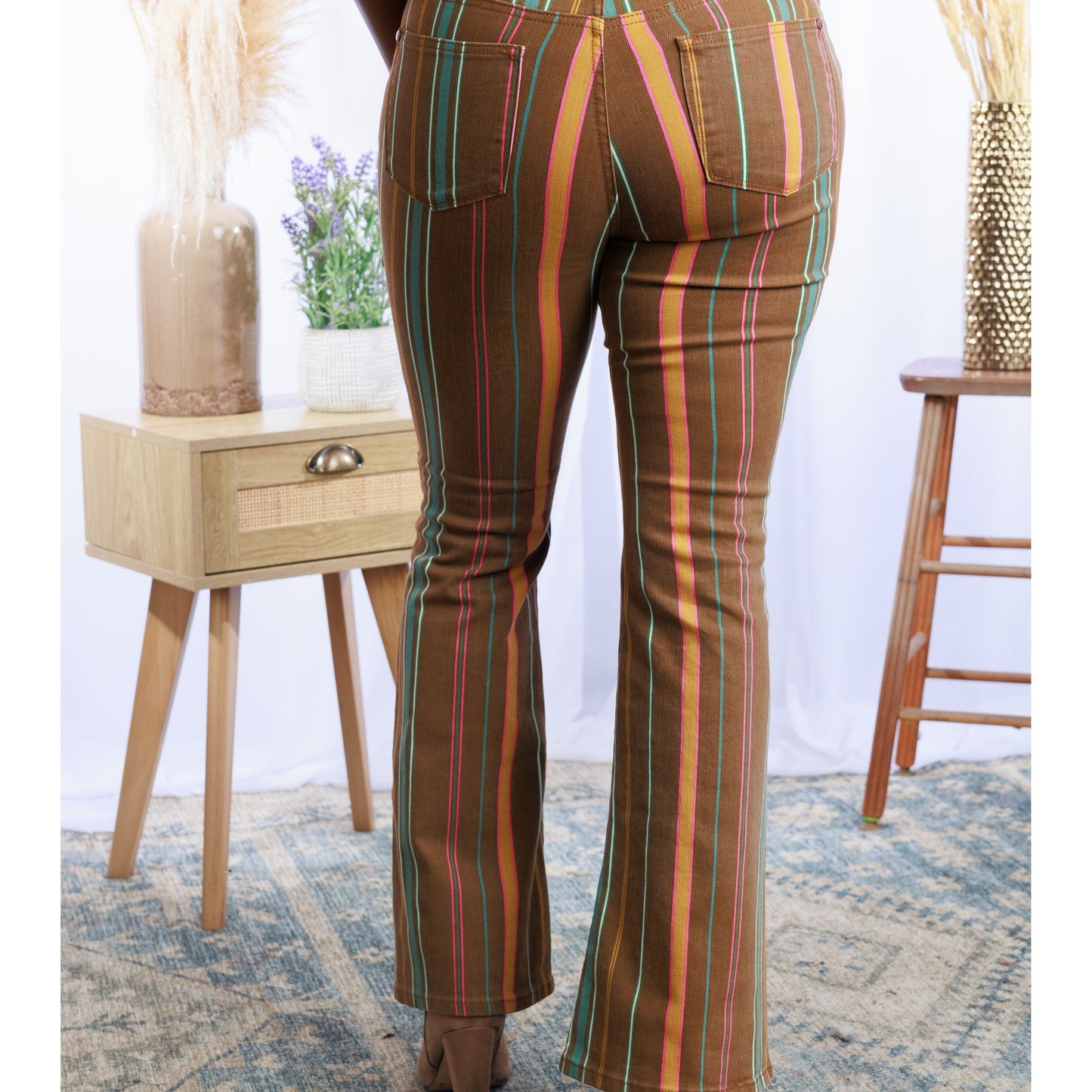 Astrid Judy Blue Striped Flares