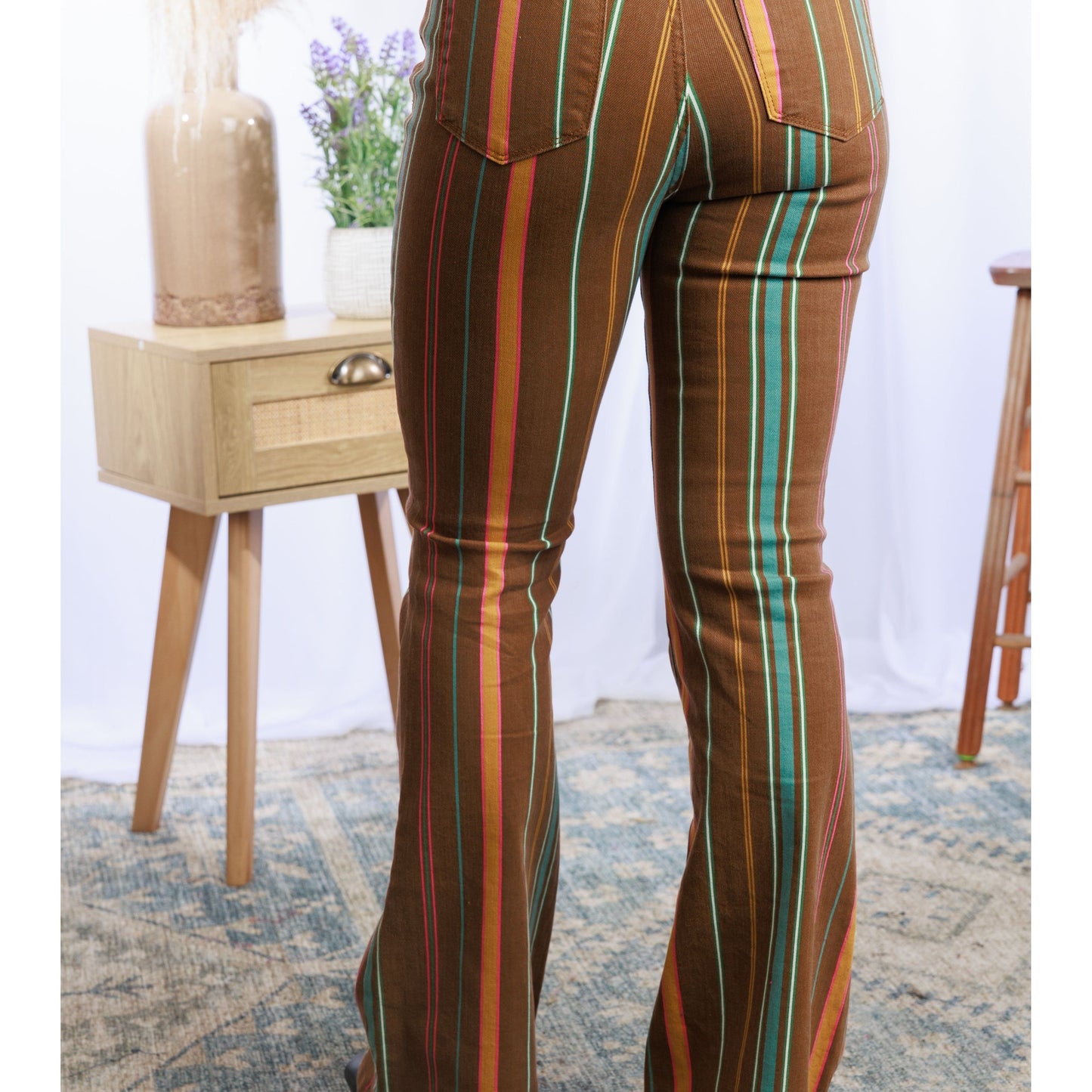 Astrid Judy Blue Striped Flares