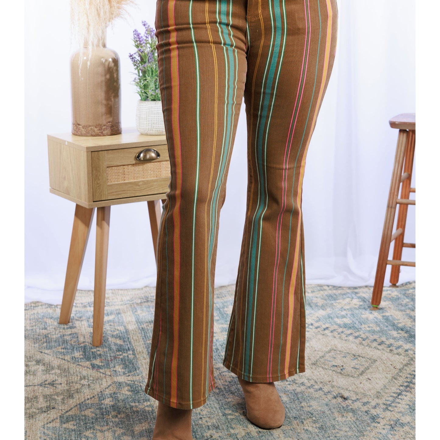 Astrid Judy Blue Striped Flares