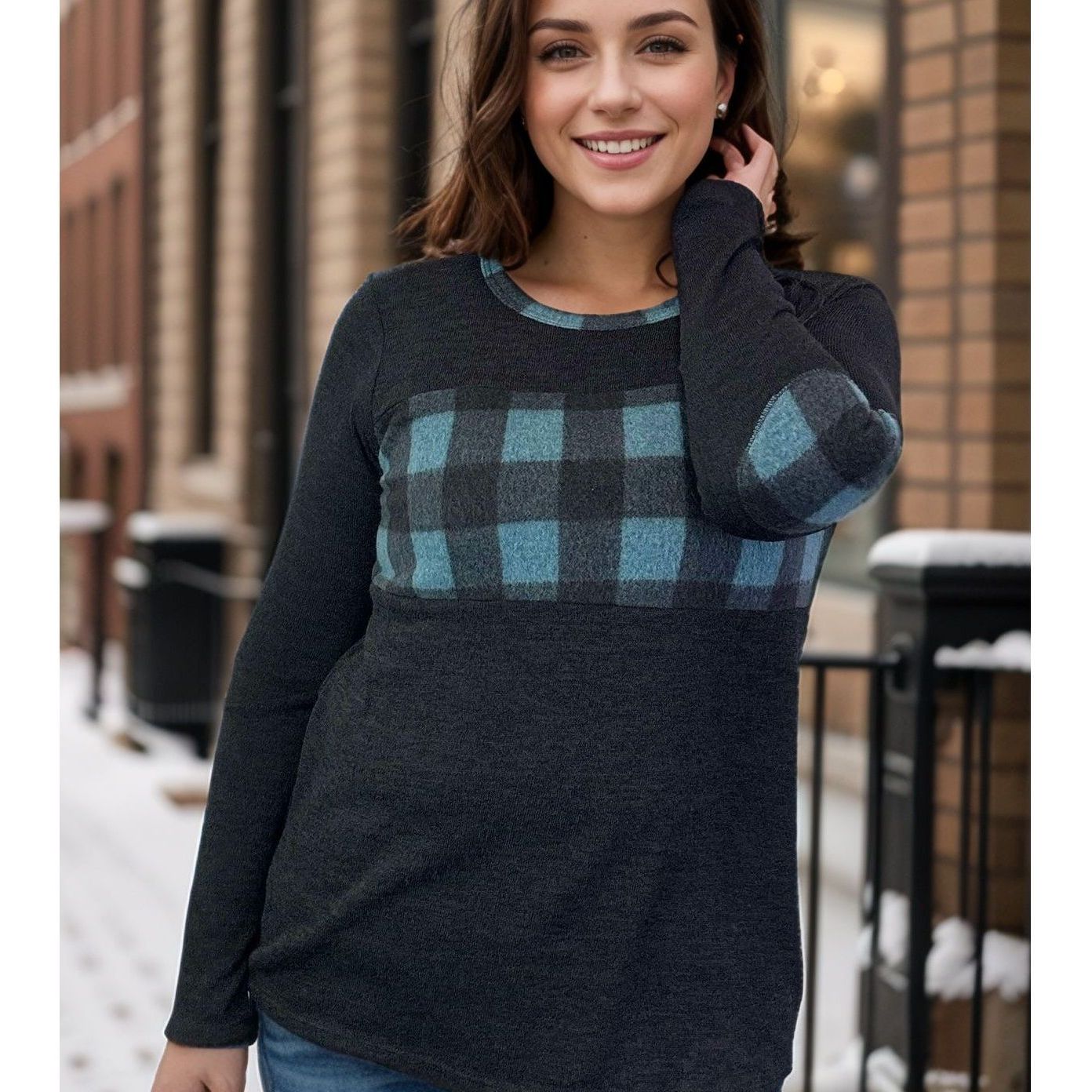 Balanced in Teal - Pullover