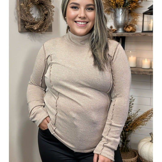 Beautifully Demure - Mockneck