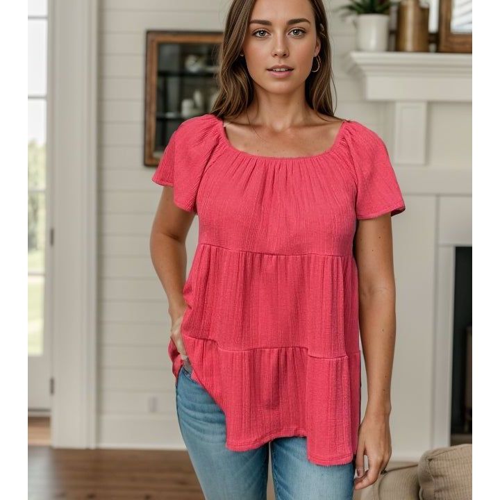 Crimson Tides - Tiered Top