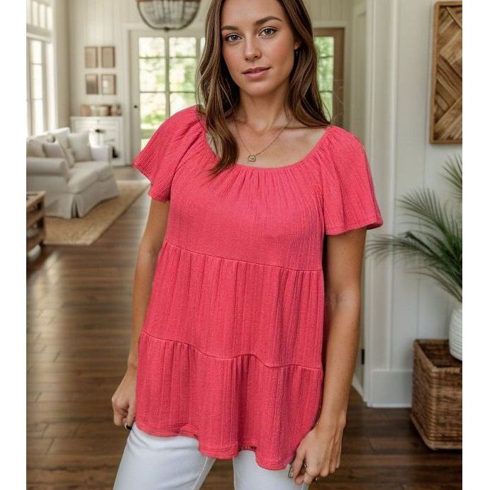 Crimson Tides - Tiered Top