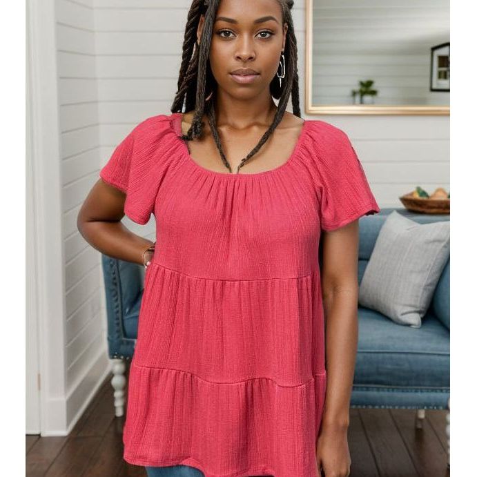 Crimson Tides - Tiered Top