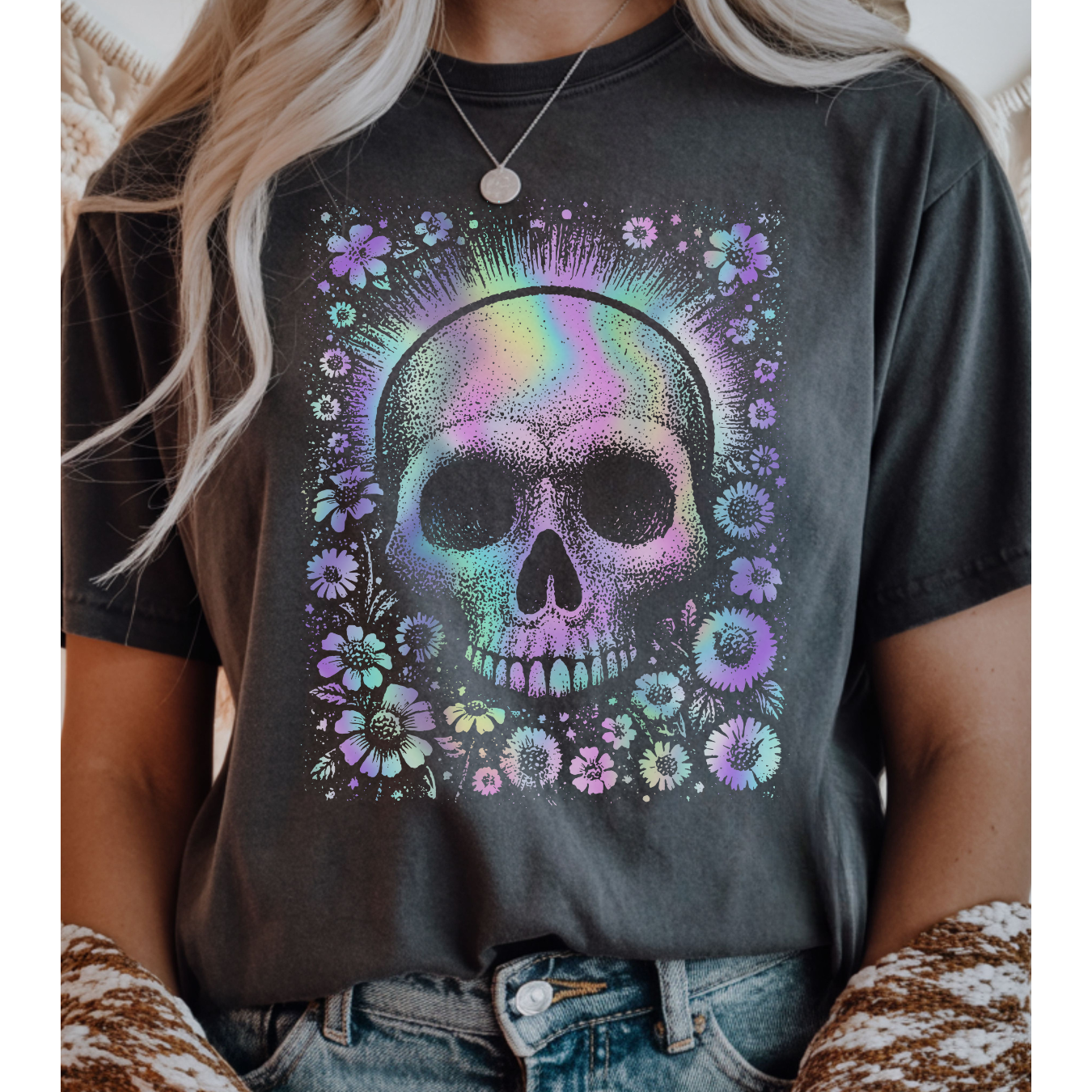Holographic Skulls Tee Shirt