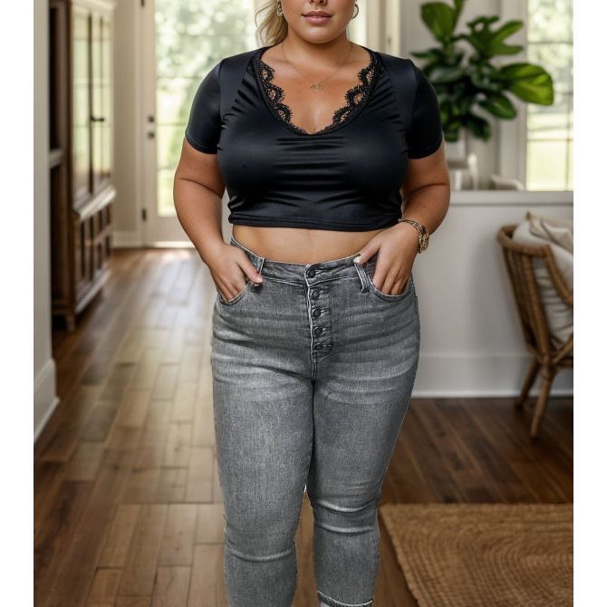 Dusty Charcoal - Judy Blue Capris