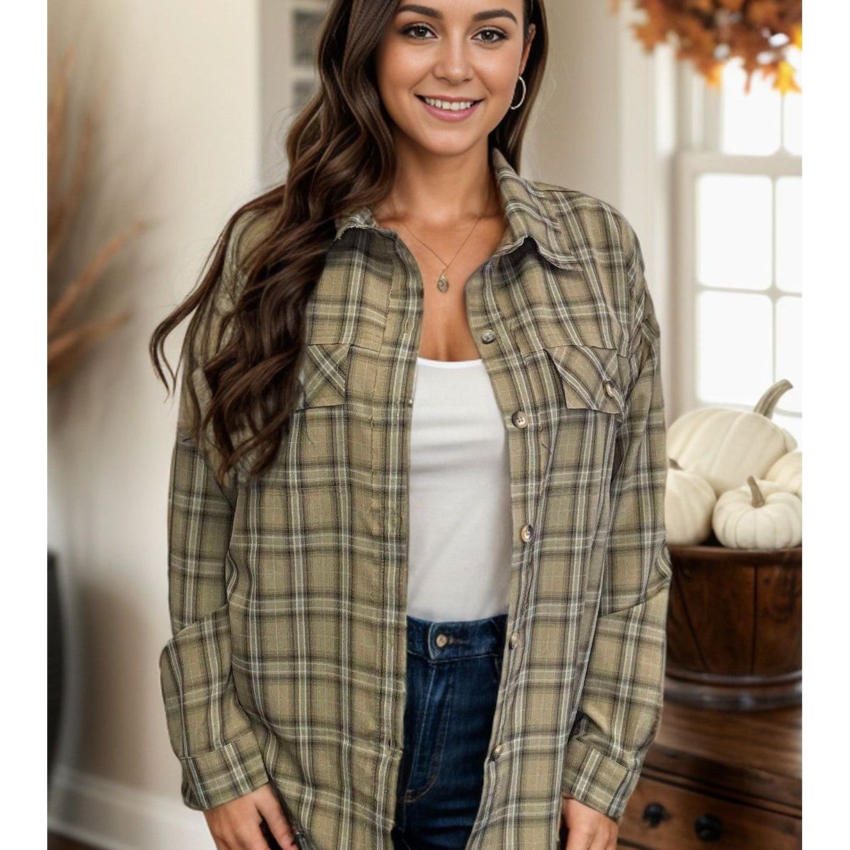 Faith In Fall Plaid - Button Down