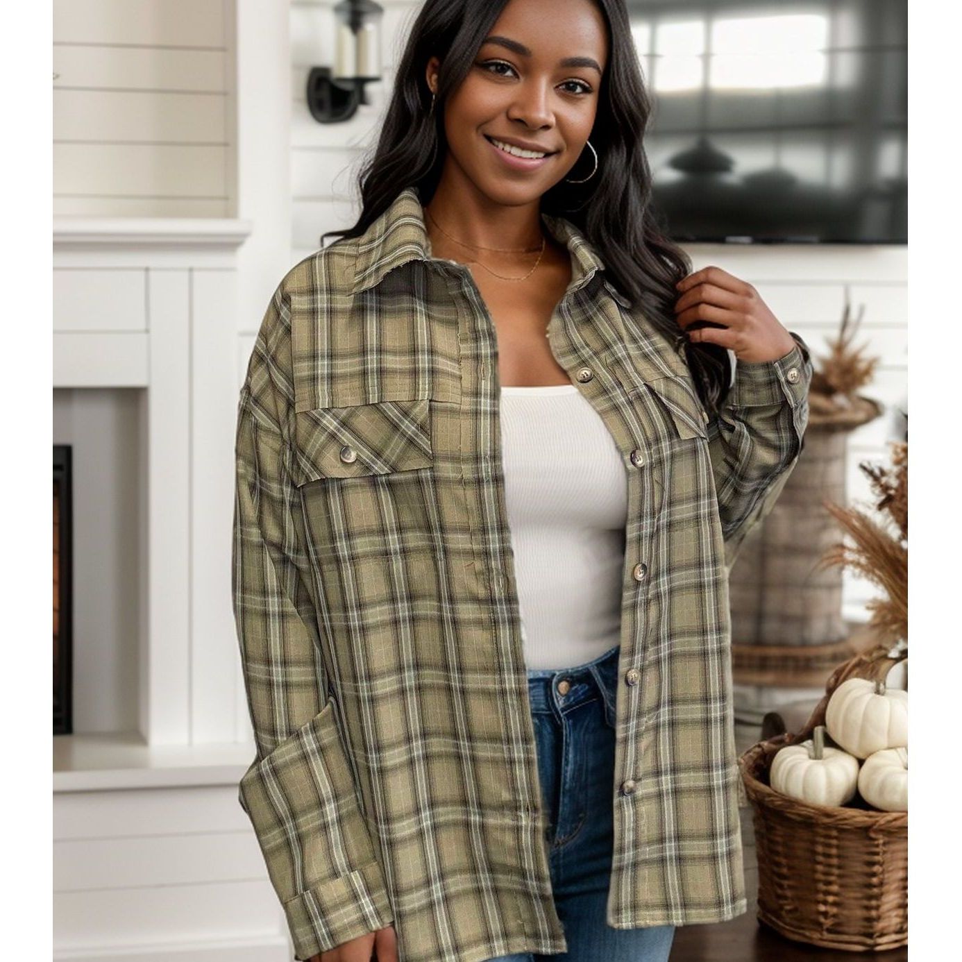 Faith In Fall Plaid - Button Down