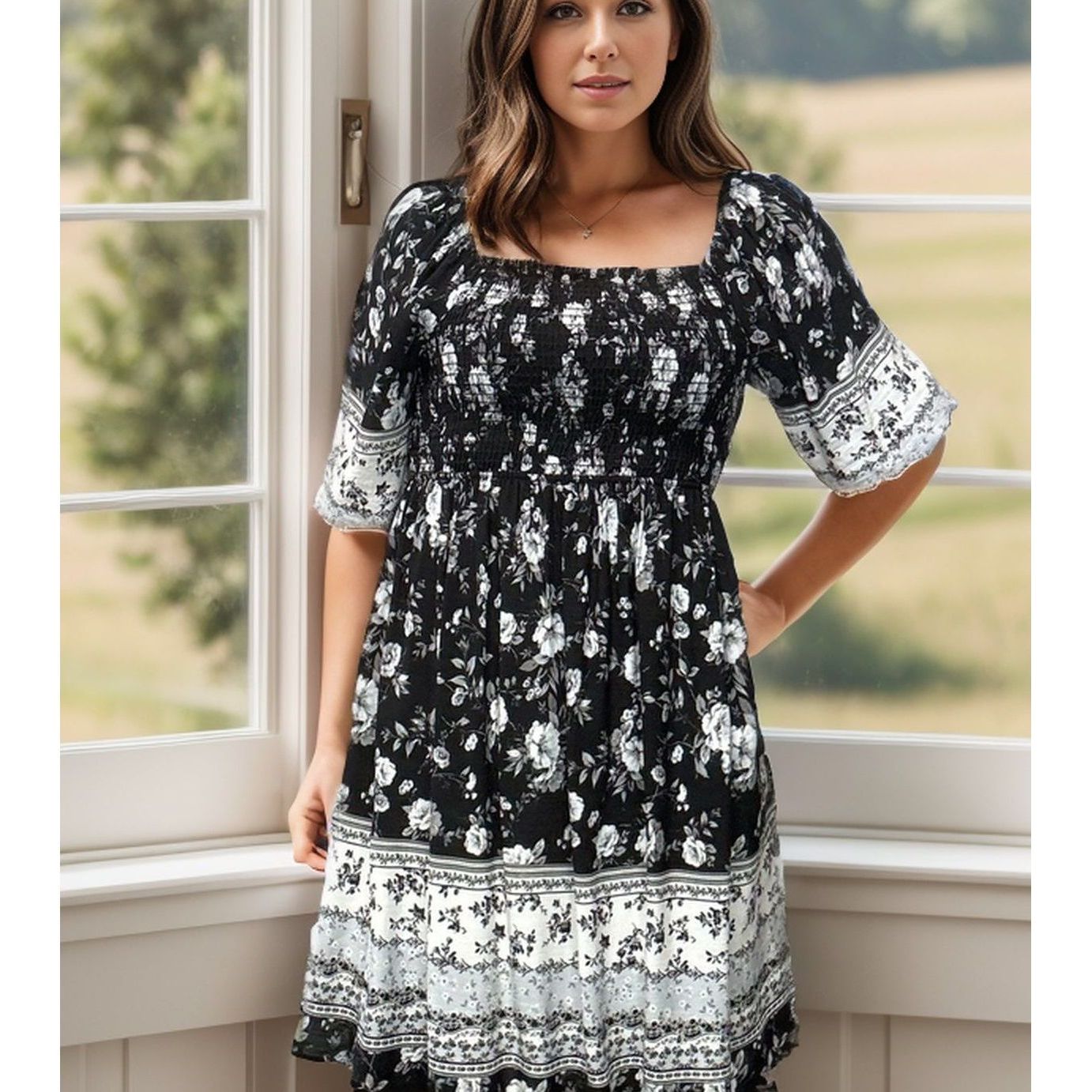 Floral Cascade - Dress