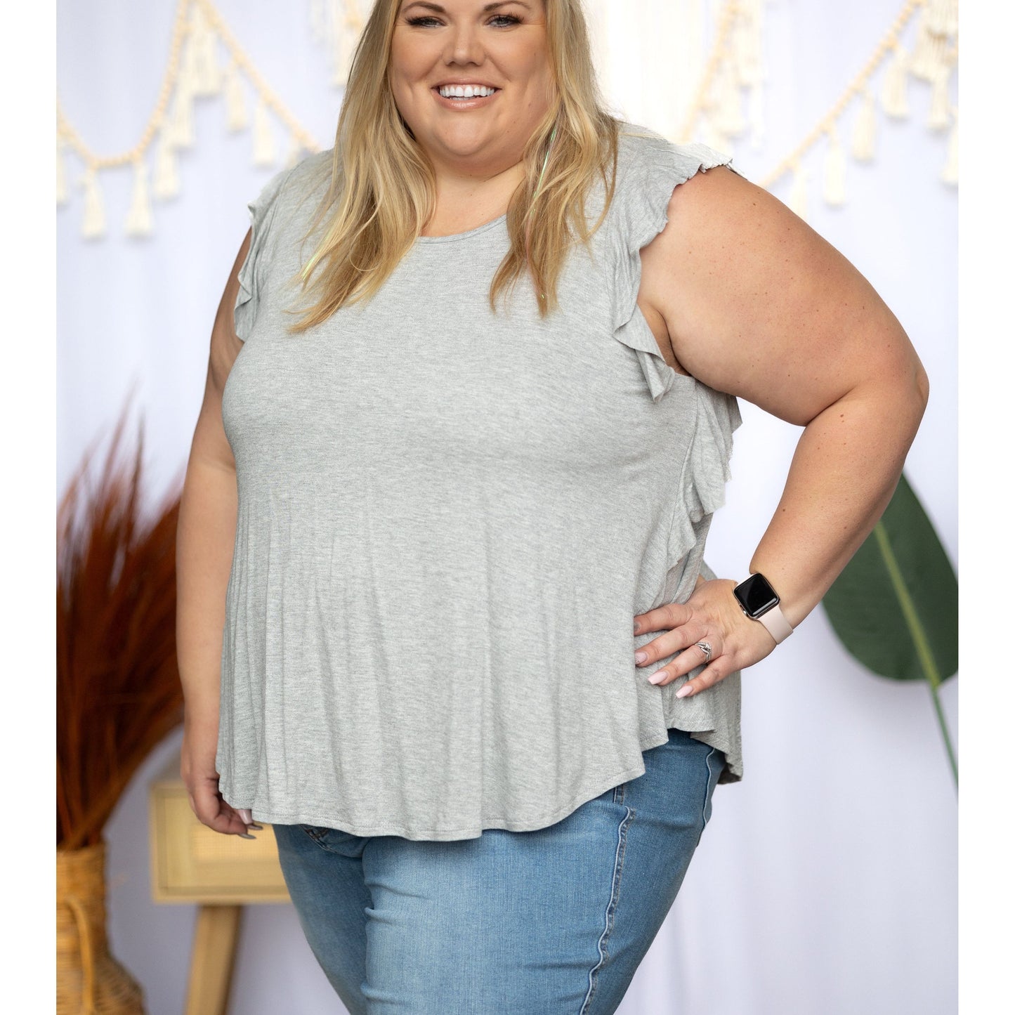 Flutter By - Ruffle Sleeve Top