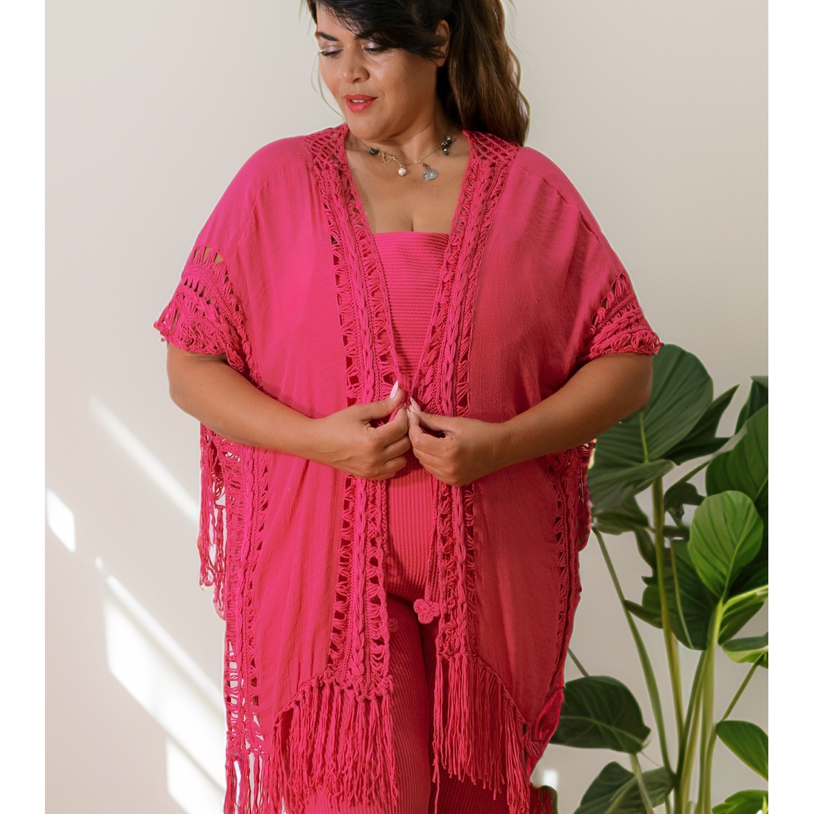 Fuchsia Flow Cardigan