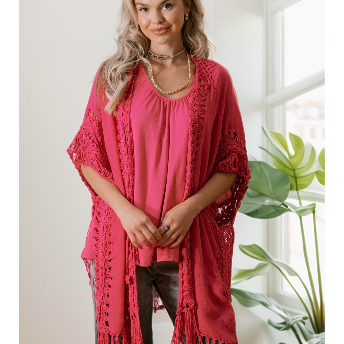 Fuchsia Flow Cardigan