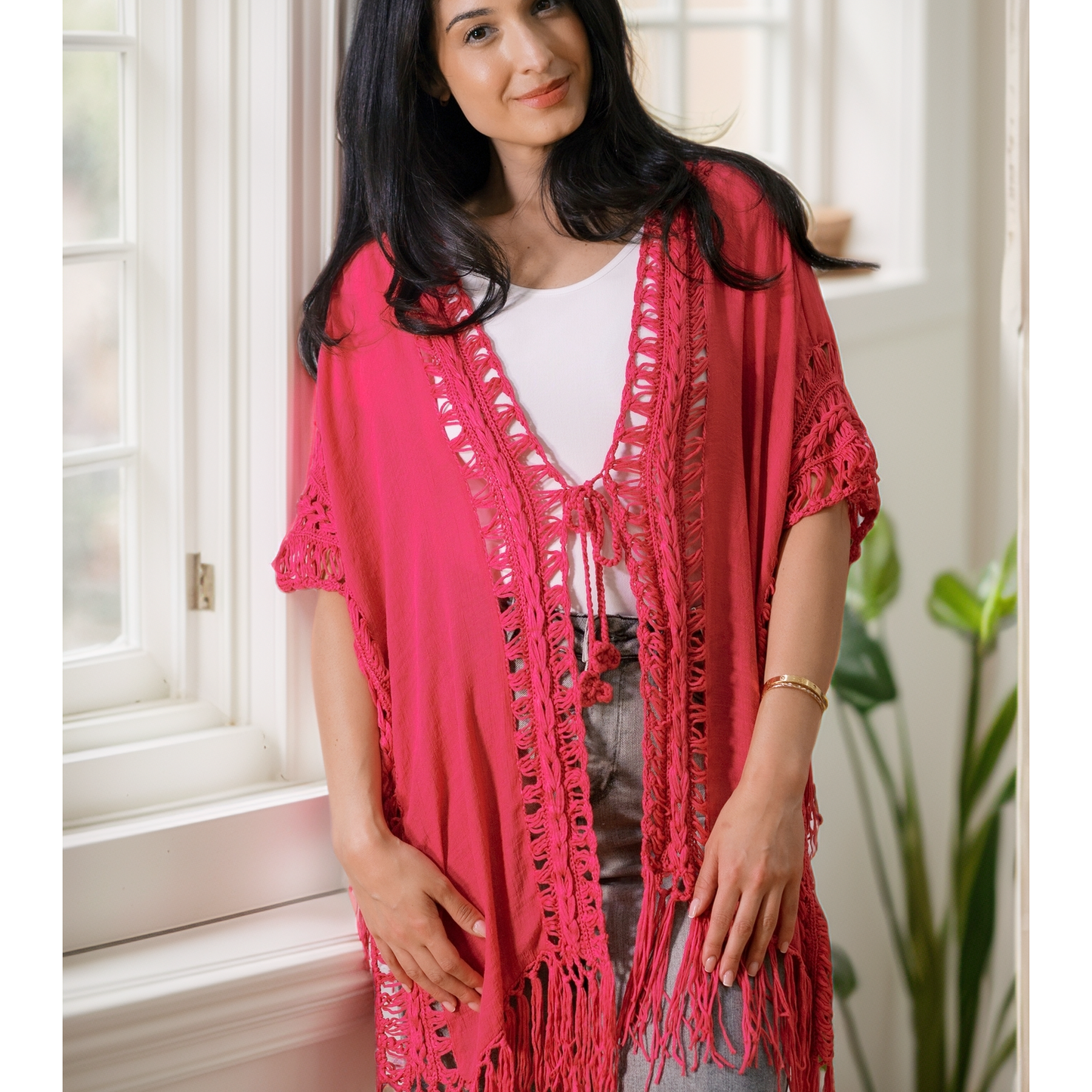 Fuchsia Flow Cardigan