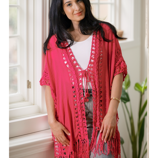 Fuchsia Flow Cardigan