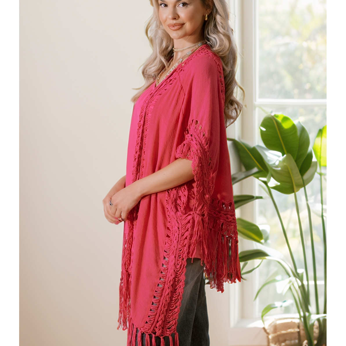 Fuchsia Flow Cardigan