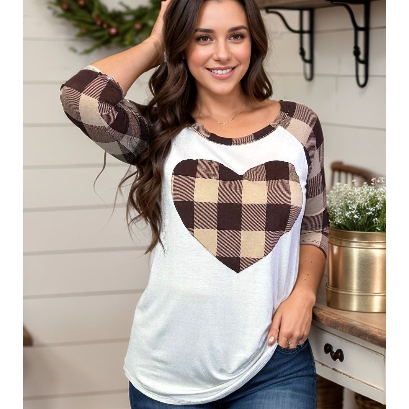 Heart of Plaid Raglan