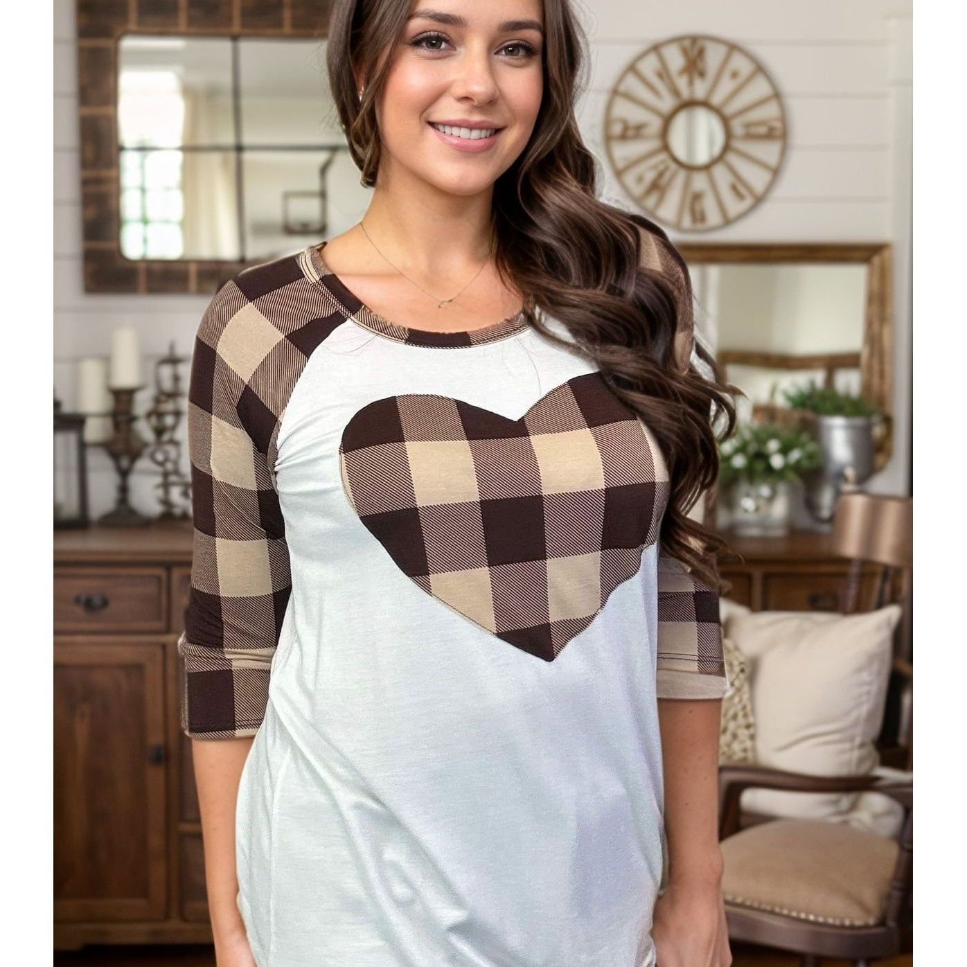 Heart of Plaid Raglan