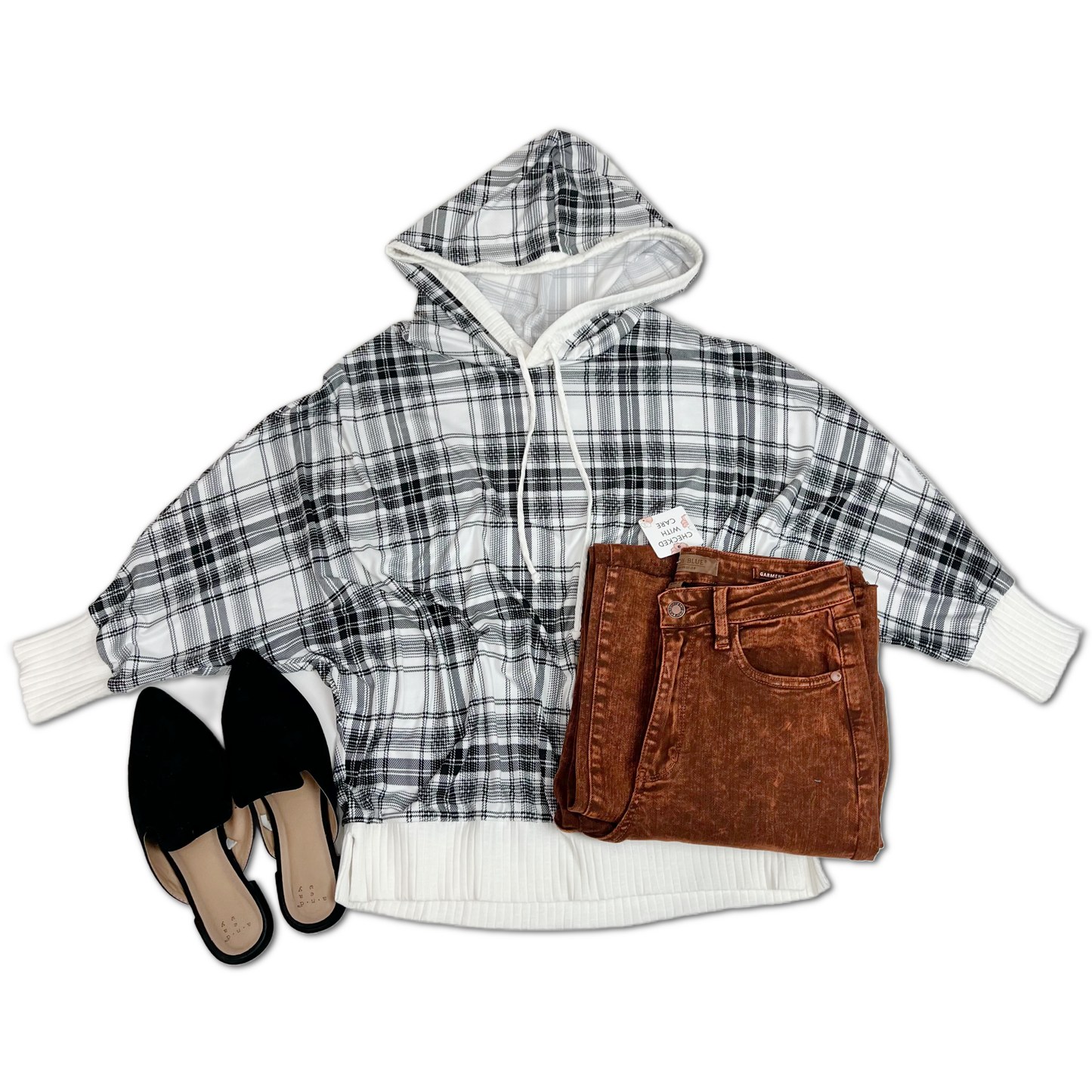 Check Me Out 3/4 Sleeve Hoodie