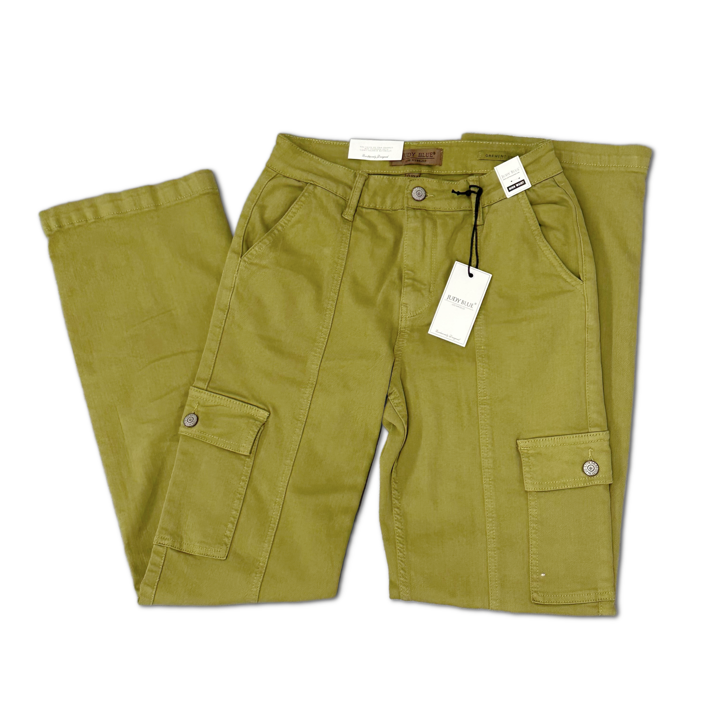 Matcha Babe - Judy Blue Cargo Jeans