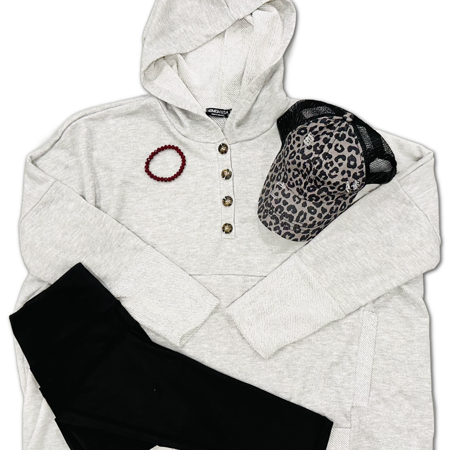 Lazy Day Hoodie - Heathered Grey