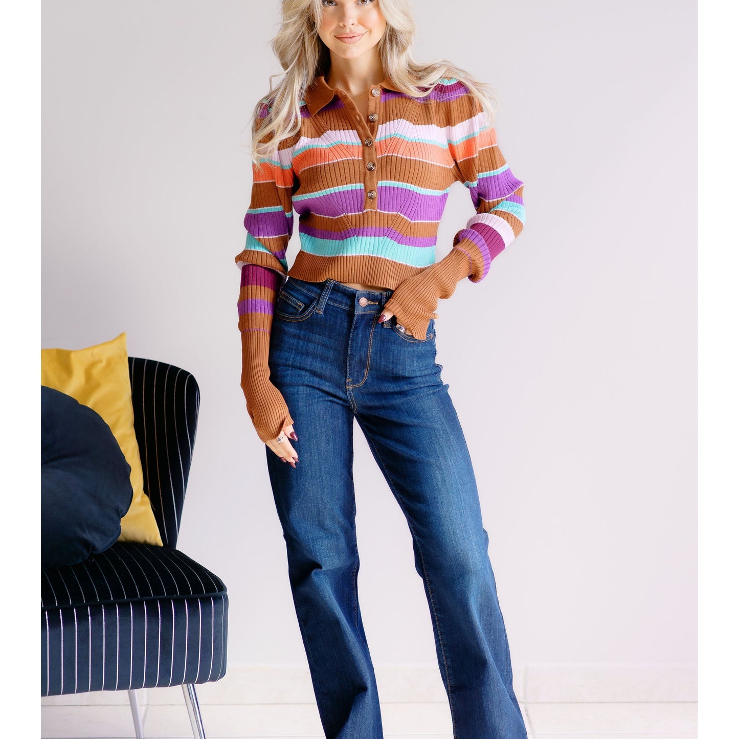 Enchanted Hues Crop Sweater