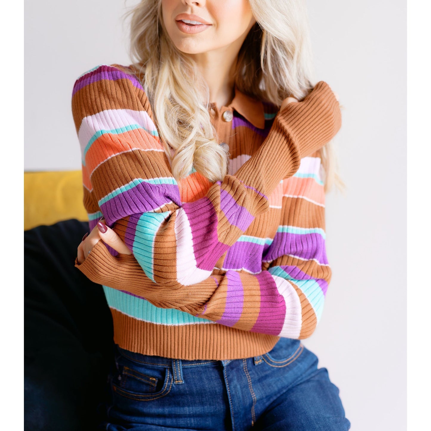 Enchanted Hues Crop Sweater