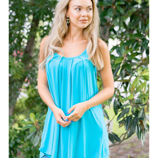 Neon Chill Pleated Tank