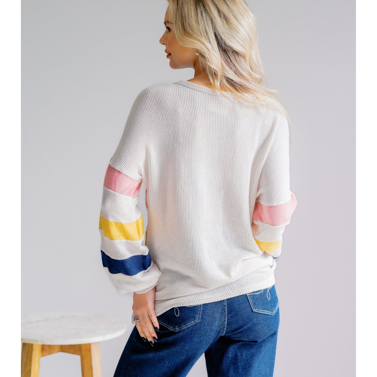 Radiant Skies Striped Pullover
