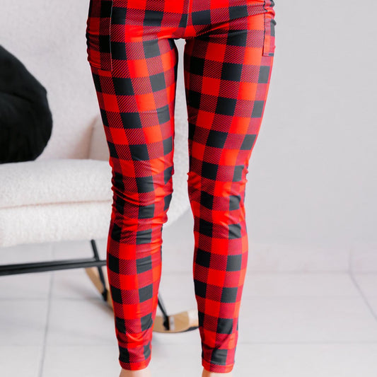 Winter Hearth Plaid Leggings