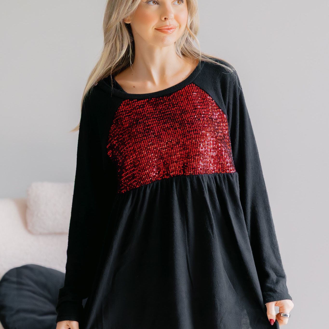 Frosted Berry Sequin Tunic
