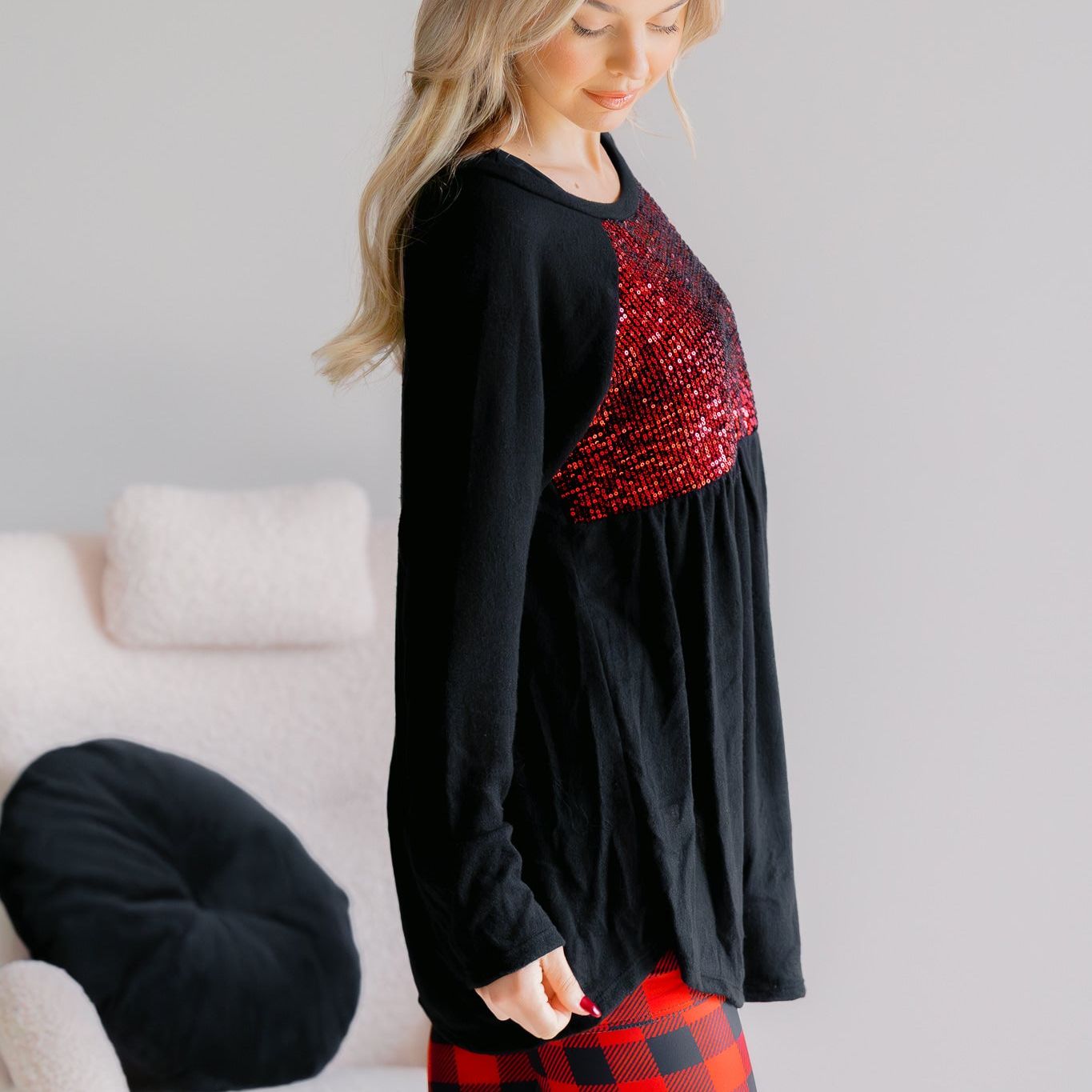 Frosted Berry Sequin Tunic