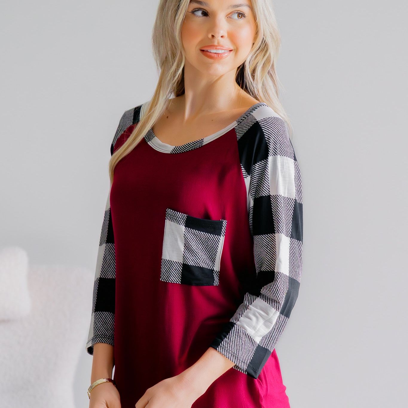 Cardinal Checks Raglan