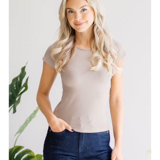 Light Mocha Timeless Basics Top