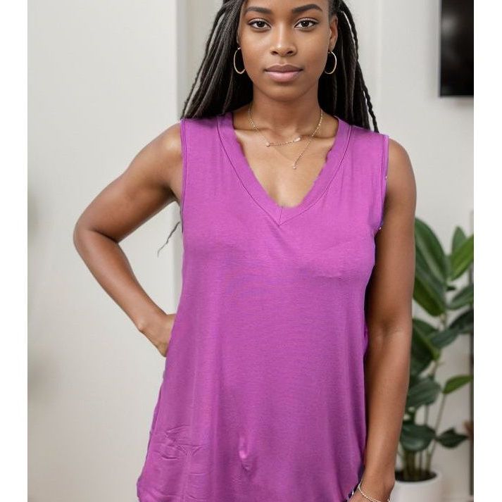 Jasmine - Sleeveless Top Orchid