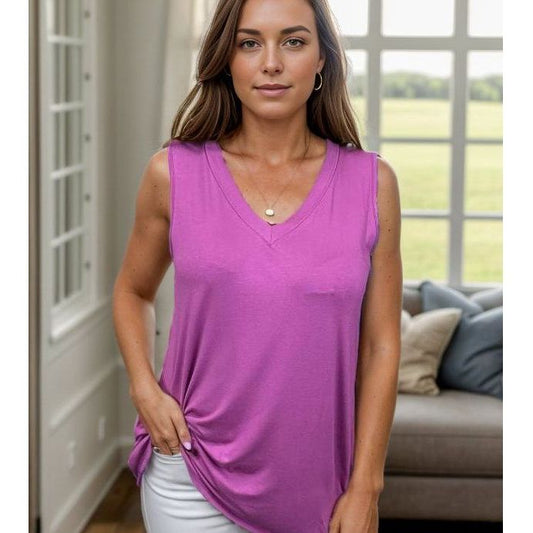 Jasmine - Sleeveless Top Orchid