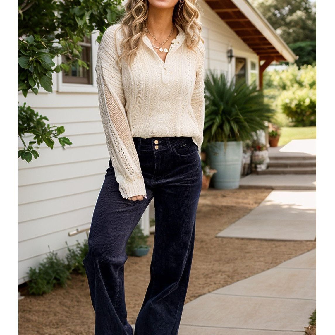 Judy Blue Corduroy Wide Leg - Black