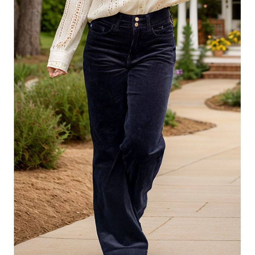 Judy Blue Corduroy Wide Leg - Black