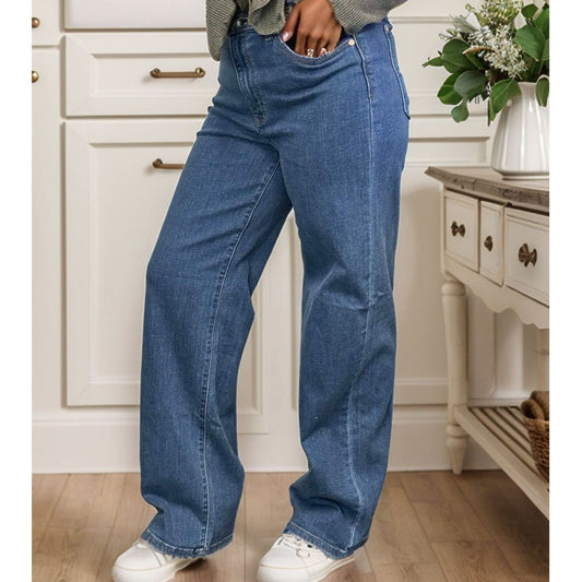 Judy Blue - Vintage Wide Leg - premium wholesale jeans, available for drop shipping to online boutiques.