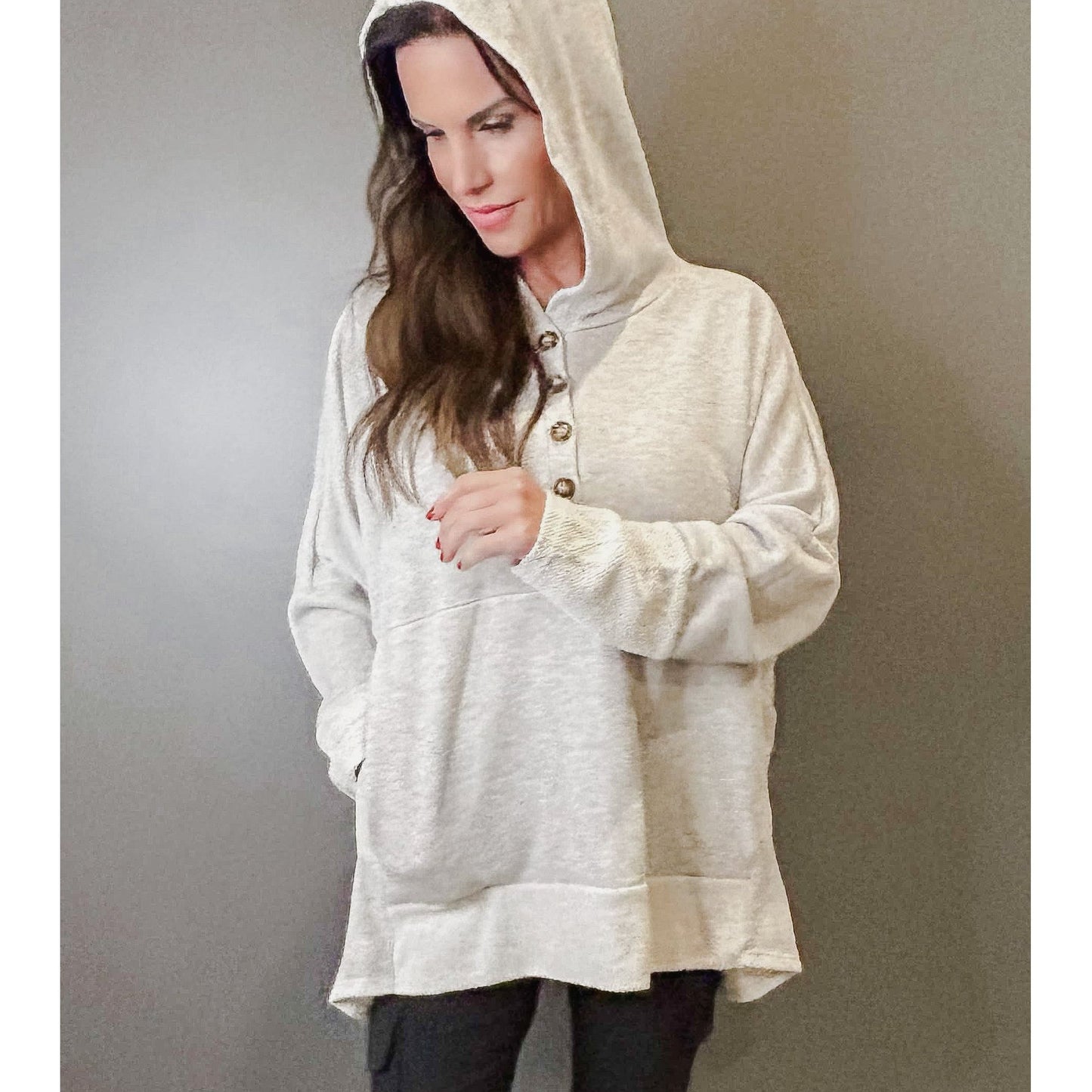 Lazy Day Hoodie - Heathered Grey