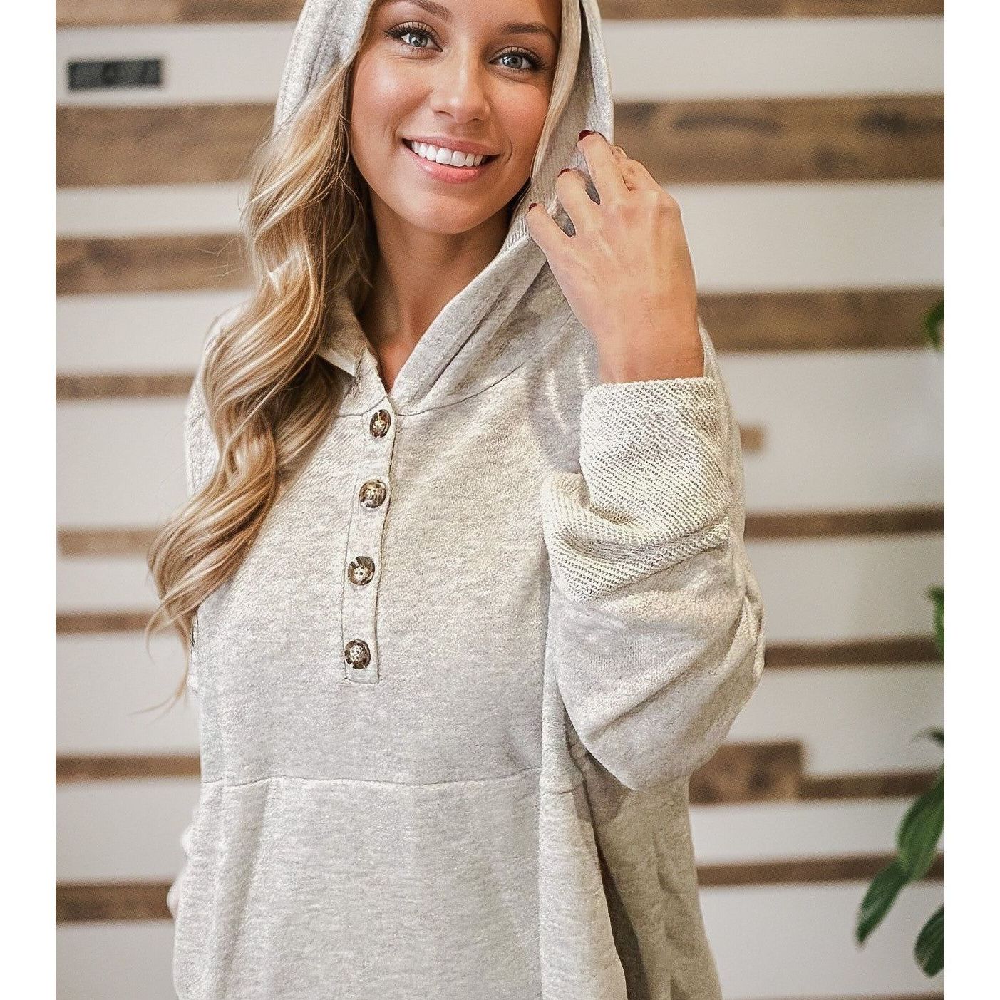 Lazy Day Hoodie - Heathered Grey