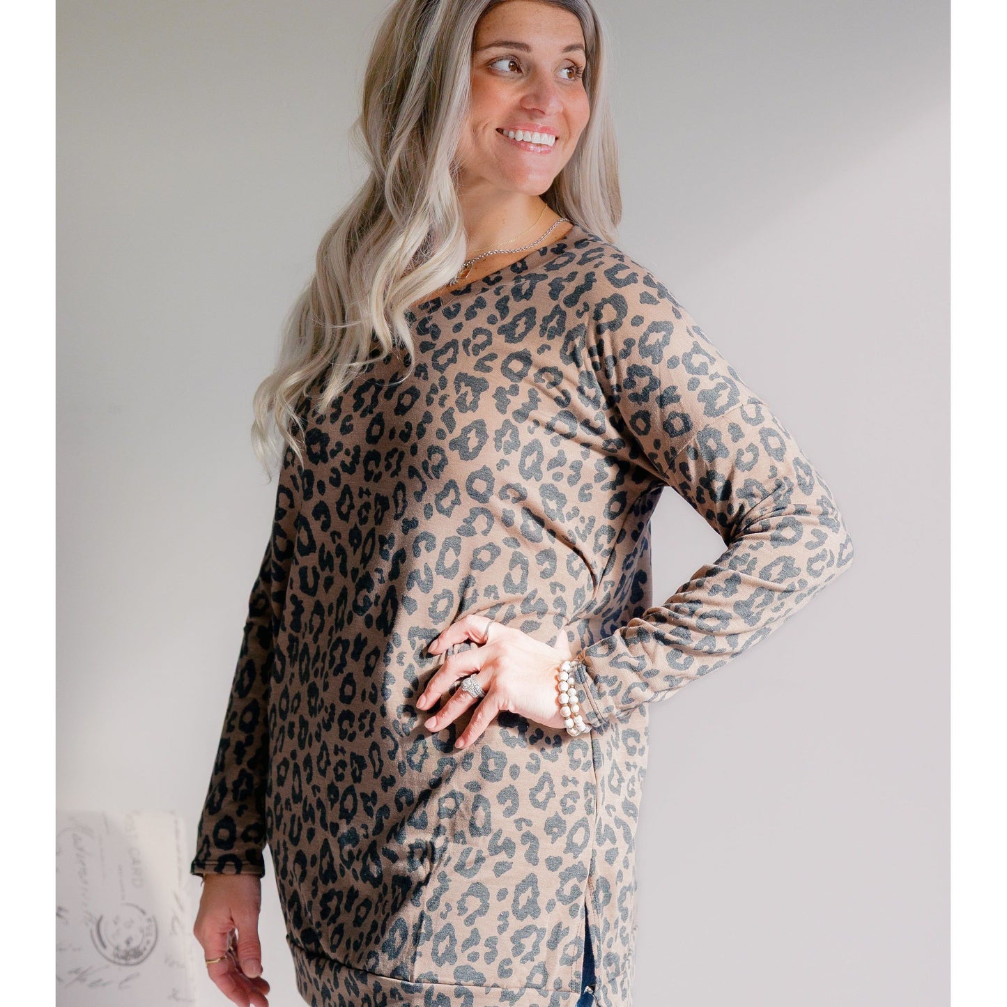 Leopard Lure V-Neck Tunic