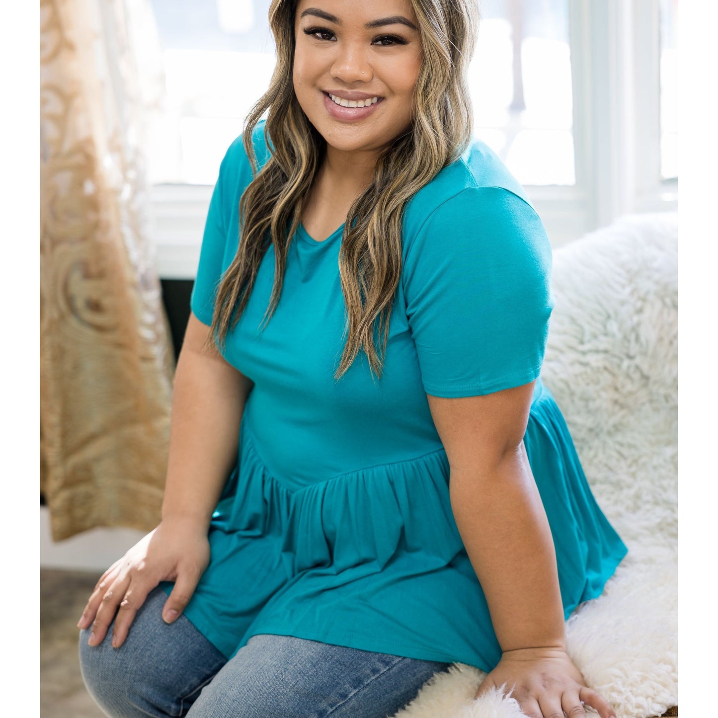 Lost Without You - Jade Peplum