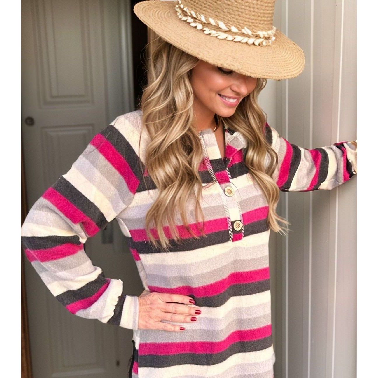 Love Stripes - Fleece Pullover